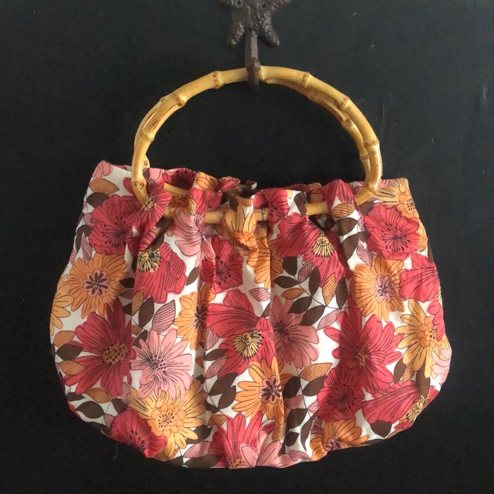 Ann Taylor LOFT bamboo handle bag
